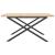 Masă de cafea, cadru X, 80x80x45,5 cm, lemn masiv pin și fontă GartenMobel Dekor