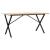 Masă bucătărie, cadru X, 160x80x75,5 cm lemn masiv pin și fontă GartenMobel Dekor