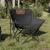 Scaune de camping cu buzunar, pliabile, 2 buc., negru GartenMobel Dekor