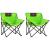 Scaune de camping cu buzunar, pliabile, 2 buc., verde GartenMobel Dekor