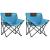 Scaune de camping cu buzunar, pliabile, 2 buc., albastru aprins GartenMobel Dekor