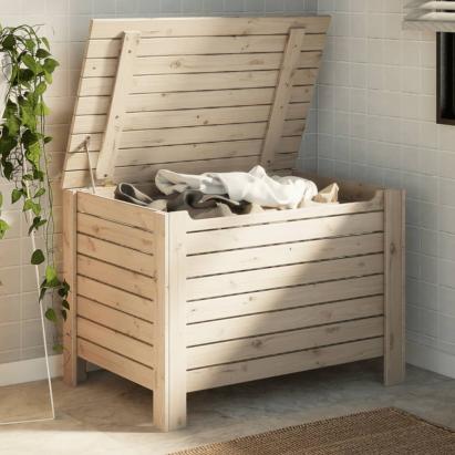 Cutie de depozitare cu capac "RANA" 80x49x54 cm, lemn masiv pin GartenMobel Dekor
