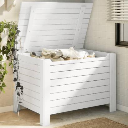 Cutie depozitare capac "RANA", alb, 100x49x54cm, lemn masiv pin GartenMobel Dekor