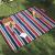 Pătură picnic pliabilă, dungi roșu albastre, 200x150 cm catifea GartenMobel Dekor