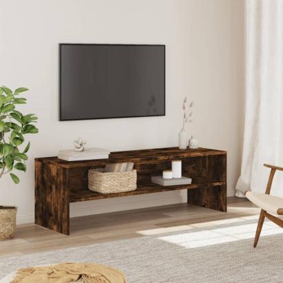 Dulap TV, stejar fumuriu, 120x40x40 cm, lemn prelucrat GartenMobel Dekor