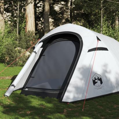Cort camping tunel 3 persoane, alb, țesătură opacă, impermeabil GartenMobel Dekor