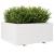 Jardinieră de grădină, alb, 100x100x49,5 cm, lemn masiv de pin GartenMobel Dekor