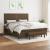 Pat box spring cu saltea, maro închis, 160x200 cm, textil GartenMobel Dekor