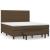 Pat box spring cu saltea, maro închis, 160x200 cm, textil GartenMobel Dekor