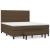 Pat box spring cu saltea, maro închis, 160x200 cm, textil GartenMobel Dekor