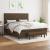 Pat box spring cu saltea, maro închis, 160x200 cm, textil GartenMobel Dekor