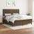 Pat box spring cu saltea, maro închis, 160x200 cm, textil GartenMobel Dekor