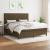 Pat box spring cu saltea, maro închis, 160x200 cm, textil GartenMobel Dekor
