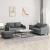 Set de canapele cu perne, 3 piese, gri închis, textil GartenMobel Dekor