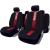 Set Huse Scaune Auto Sparco Red Spider, negru - rosu, 9 bucati Automobile ProTravel