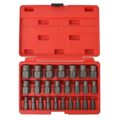 Set extractor șuruburi, caneluri multiple, 25 de piese, oțel GartenMobel Dekor