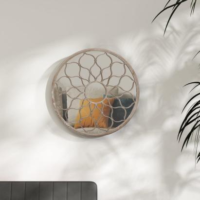 Oglindă, nisipiu, 40x3 cm, fier, rotundă, utilizare în interior GartenMobel Dekor