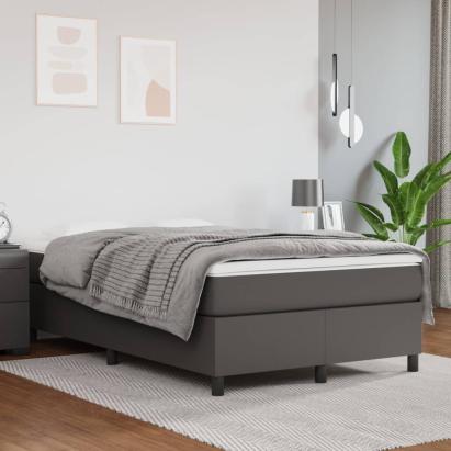 Cadru de pat box spring, gri, 120x200 cm, piele ecologică GartenMobel Dekor