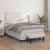 Pat box spring cu saltea, alb, 120x200 cm, piele ecologică GartenMobel Dekor