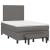 Pat box spring cu saltea, gri, 120x200 cm, piele ecologică GartenMobel Dekor