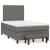 Pat box spring cu saltea, gri, 120x200 cm, piele ecologică GartenMobel Dekor