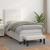 Pat box spring cu saltea, alb, 100x200 cm, piele ecologică GartenMobel Dekor