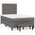 Pat box spring cu saltea, gri, 120x200 cm, piele ecologică GartenMobel Dekor