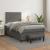 Pat box spring cu saltea, gri, 120x200 cm, piele ecologică GartenMobel Dekor