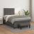 Pat box spring cu saltea, gri, 120x200 cm, piele ecologică GartenMobel Dekor