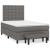 Pat box spring cu saltea, gri, 120x200 cm, piele ecologică GartenMobel Dekor