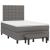 Pat box spring cu saltea, gri, 120x200 cm, piele ecologică GartenMobel Dekor