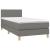 Pat box spring cu saltea, gri închis, 100x200 cm, textil GartenMobel Dekor