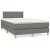Pat box spring cu saltea, gri închis, 120x200 cm, textil GartenMobel Dekor