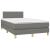 Pat box spring cu saltea, gri închis, 120x200 cm, textil GartenMobel Dekor