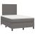 Pat box spring cu saltea, gri, 120x200 cm, piele ecologică GartenMobel Dekor