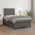 Pat box spring cu saltea, gri, 120x200 cm, piele ecologică GartenMobel Dekor