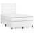 Pat box spring cu saltea, alb, 120x200 cm, piele ecologică GartenMobel Dekor