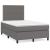 Pat box spring cu saltea, gri, 120x200 cm, piele ecologică GartenMobel Dekor