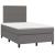Pat box spring cu saltea, gri, 120x200 cm, piele ecologică GartenMobel Dekor