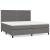 Pat box spring cu saltea, gri, 200x200 cm, piele ecologică GartenMobel Dekor
