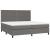Pat box spring cu saltea, gri, 200x200 cm, piele ecologică GartenMobel Dekor