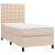 Pat box spring cu saltea, cappuccino, 90x200 cm piele ecologică GartenMobel Dekor