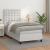 Pat box spring cu saltea, alb, 100x200 cm, piele ecologică GartenMobel Dekor