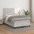 Pat box spring cu saltea, alb, 120x200 cm, piele ecologică GartenMobel Dekor