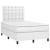 Pat box spring cu saltea, alb, 120x200 cm, piele ecologică GartenMobel Dekor