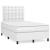 Pat box spring cu saltea, alb, 120x200 cm, piele ecologică GartenMobel Dekor