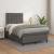 Pat box spring cu saltea, gri, 120x200 cm, piele ecologică GartenMobel Dekor