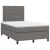 Pat box spring cu saltea, gri, 120x200 cm, piele ecologică GartenMobel Dekor