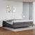 Pat box spring cu saltea, gri, 200x200 cm, piele ecologică GartenMobel Dekor