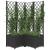 Jardinieră de grădină cu spalier negru, 80x80x136 cm, PP GartenMobel Dekor